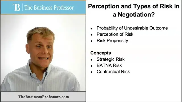 'Video thumbnail for Perception and the Types of Risk in a Negotiation'
