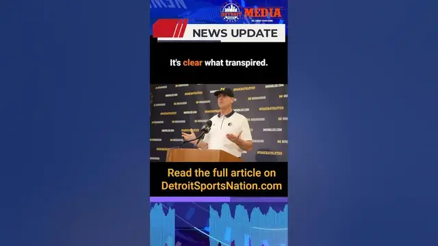 'Video thumbnail for Jim Harbaugh's full comments on MSU tunnel assault  An apology will not get the job done'