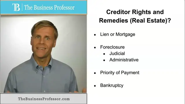'Video thumbnail for Real Estate - Creditor Rights and Remedies'