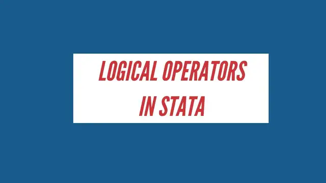 'Video thumbnail for Logical Operators in Stata | Stata Tutorial'