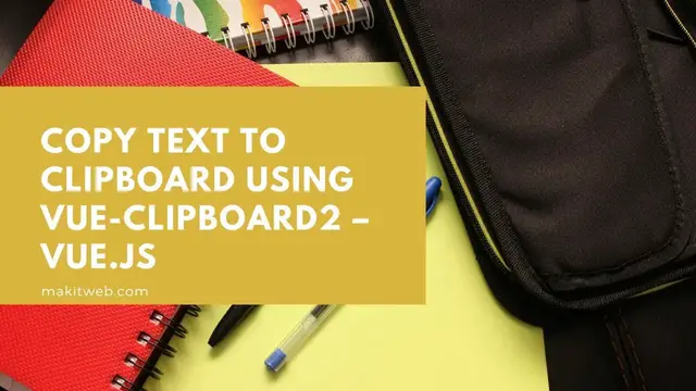 'Video thumbnail for Copy text to Clipboard using vue-clipboard2 – Vue.js'