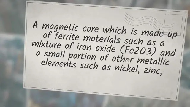 'Video thumbnail for Ferrite Core On Cable | Why Ferrite Core | Working Principle'