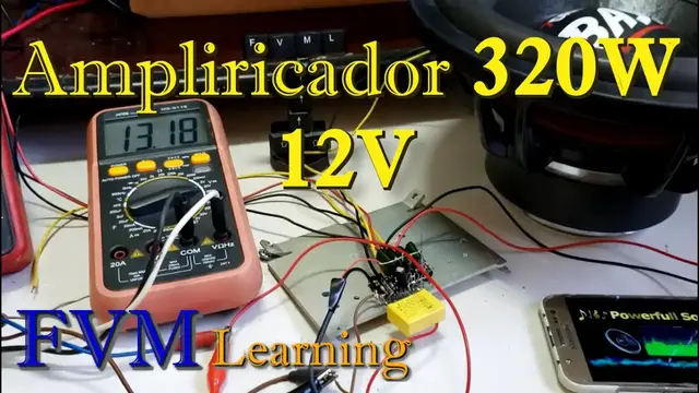 'Video thumbnail for Montando Amplificador de áudio 320W com 14.4V com CI TDA7560'