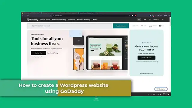 'Video thumbnail for How to Create WordPress Website on GoDaddy (Full Guide)'