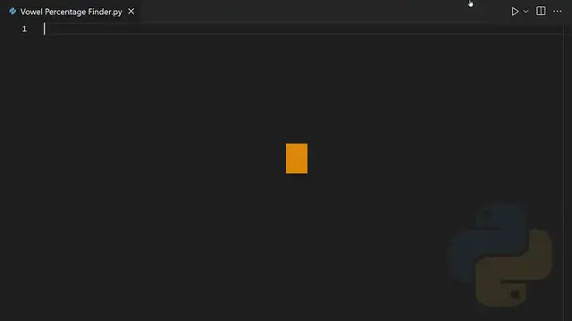 'Video thumbnail for Vowel Percentage Finder in Python'