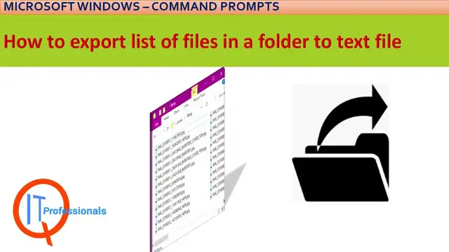 'Video thumbnail for Microsoft Windows - Exporting List of Files in a folder to Text File'