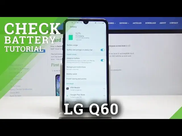 'Video thumbnail for How to Locate Battery Percentage in LG Q60 – Battery Level'