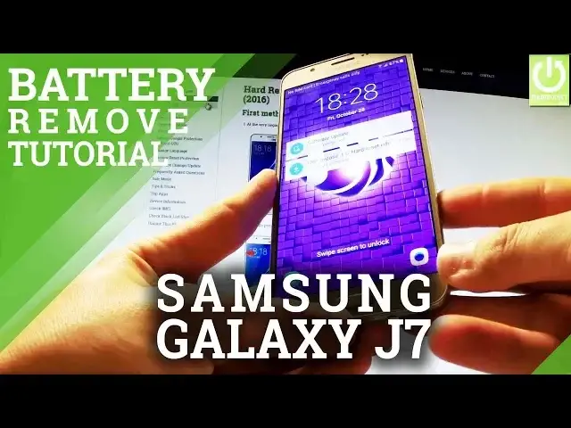 'Video thumbnail for How to Open Back Cover and Remove Battery from SAMSUNG Galaxy J7 (2016)'