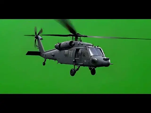 'Video thumbnail for Black Hawk UH 60 Helicopter Aerial Shot on Green Screen'