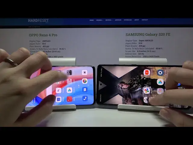 'Video thumbnail for OPPO Reno 4 Pro 90Hz vs SAMSUNG Galaxy S20 FE 120Hz - Which screen is better?'