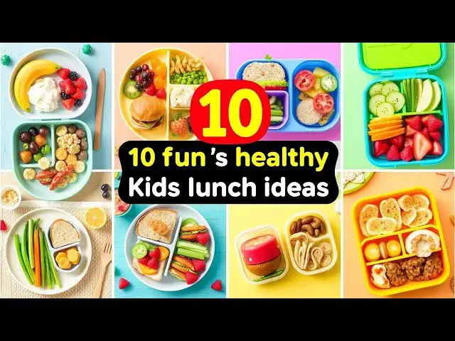 'Video thumbnail for 10 Fun & Healthy Kids Lunch Ideas | Easy & Tasty Lunchbox Recipes'