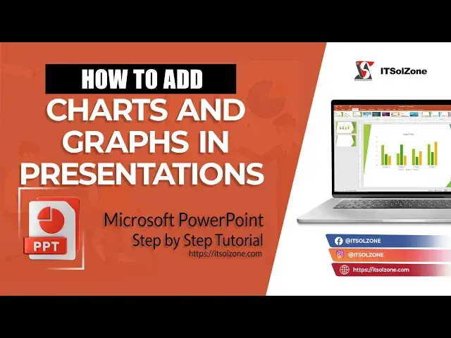'Video thumbnail for How to Add Charts and Graphs in Presentations Step-by-Step | Tutorial | ITSolZone'