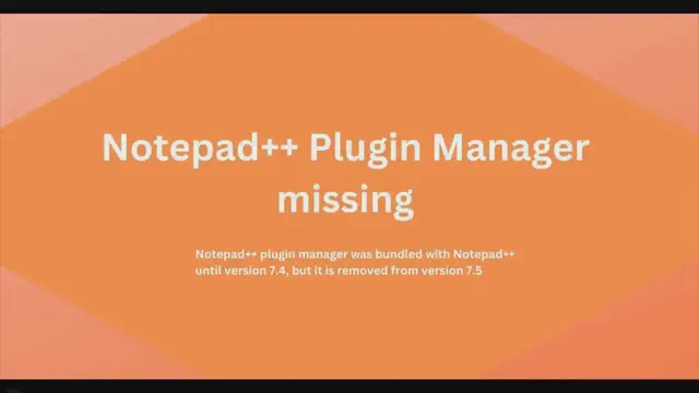 'Video thumbnail for Notepad++ Plugin Manager missing'