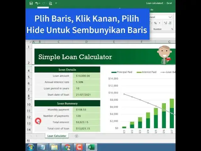 'Video thumbnail for CARA SEMBUNYIKAN BARIS DAN KOLOM DI EXCEL'
