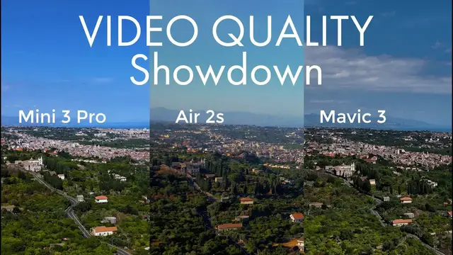 'Video thumbnail for Best Drone for Filming - DJI Mini 3 Pro vs Air 2s and Mavic 3'