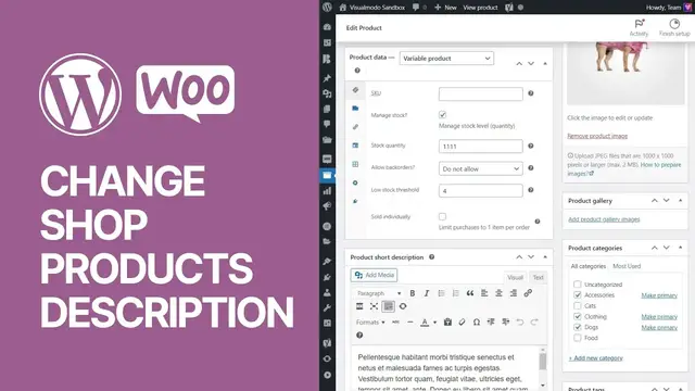 'Video thumbnail for How To Edit, Change or Customize WooCommerce Products Description_ WordPress Plugin Guide 🛒'