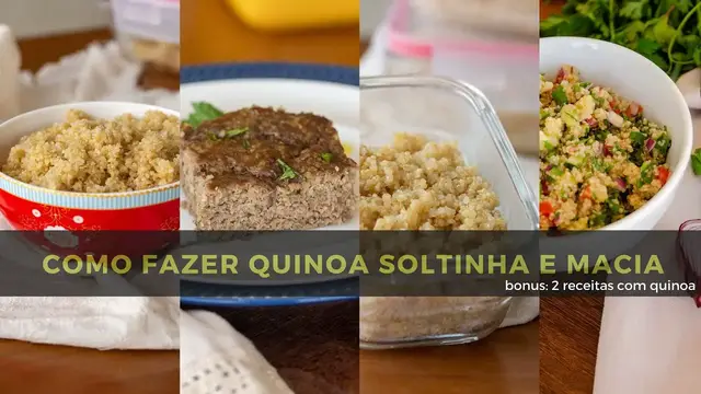'Video thumbnail for COMO FAZER QUINOA SOLTINHA E MACIA (+ duas receitas com quinoa)'