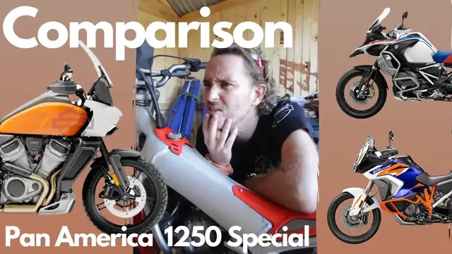 'Video thumbnail for Harley-Davidson Pan America 1250 Special vs BMW R1250GSA/KTM1290SAR | Comparison with CLEAR Winner!'