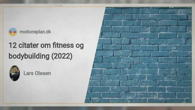 'Video thumbnail for 12 citater om fitness og bodybuilding (2022)'