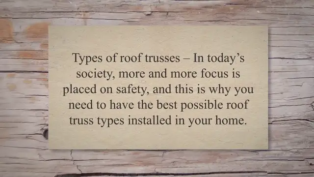 'Video thumbnail for Roof truss types – Types of Roof Trusses'