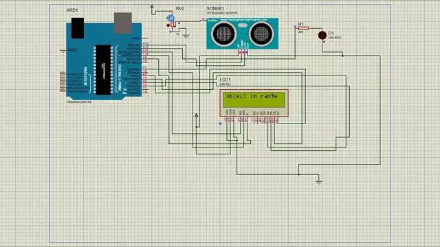 'Video thumbnail for Distance measurement with LCD and Ultrasonic sensor with arduino in proteus'