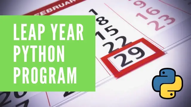 'Video thumbnail for Python Program to Check Leap Year'