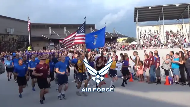 'Video thumbnail for Air Force BMT Graduation Run'