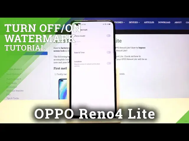'Video thumbnail for How to Manage Camera Watermark in OPPO Reno4 Lite – Add / Remove / Customize Watermark'