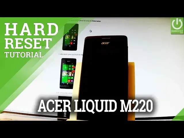 'Video thumbnail for How to Hard Reset ACER Liquid M220 - Restore Windows Settings / Format'