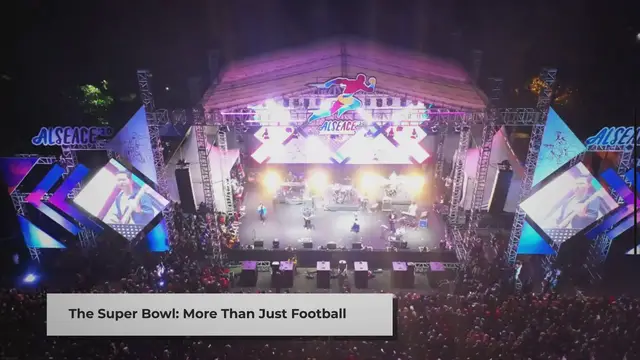'Video thumbnail for Taylor Swift's Surprise Appearance at the Super Bowl: A Night of Music, Football, and Romance'