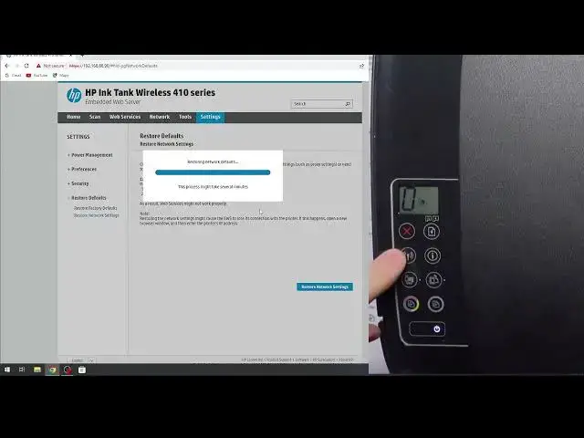 'Video thumbnail for How to Reset Network Settings on HP Ink Tank Wireless 410 series (410, 415, 419)'