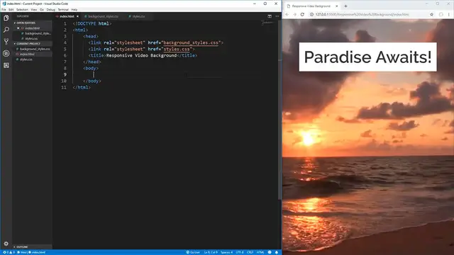 'Video thumbnail for Responsive Video Background Tutorial'