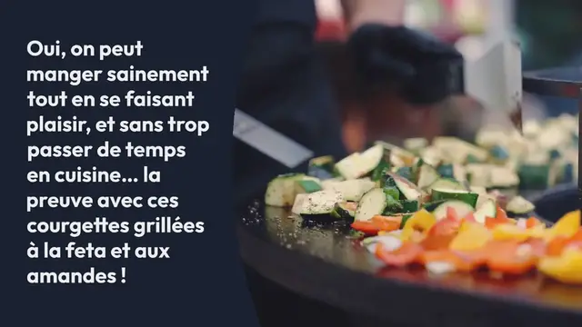 'Video thumbnail for Courgettes grillées à la feta et aux amandes'