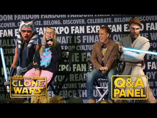 'Video thumbnail for Clone Wars Actors Ashley Eckstein & James Arnold Taylor Share Star Wars Stories at Fan Expo Dallas'