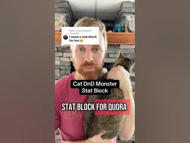 'Video thumbnail for I have a stat block for my cat!'