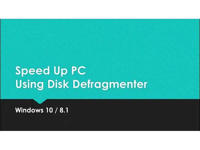 'Video thumbnail for How to Use Windows 10 Disk Defragmenter To Boot PC Performance | The Teacher'