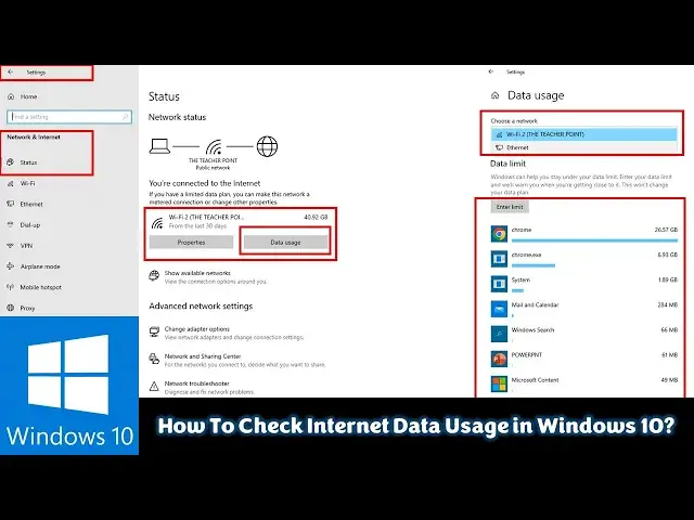 'Video thumbnail for How to Check Internet Data Usage in Windows 10 Tutorial'
