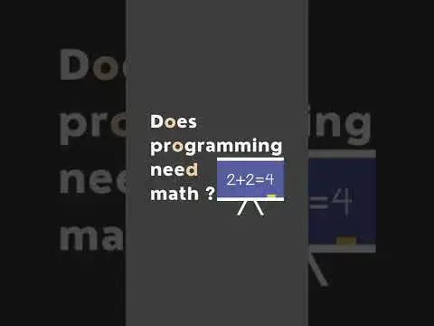 'Video thumbnail for Does Programming need math? #shorts'