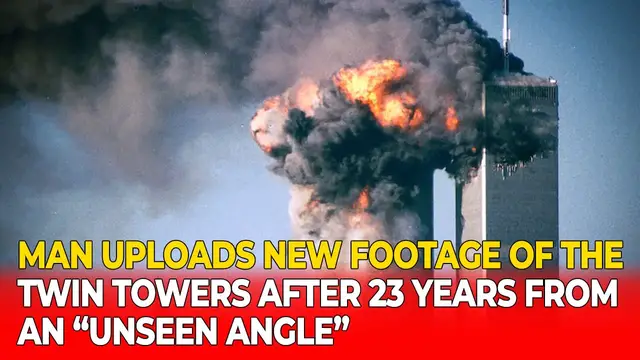 'Video thumbnail for MAN UPLOADS NEW FOOTAGE OF THE TWIN TOWERS AFTER 23 YEARS FROM AN “UNSEEN ANGLE”'