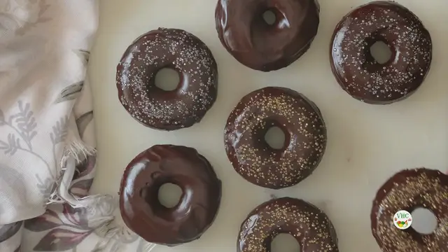 'Video thumbnail for Eggless Chocolate Donuts'