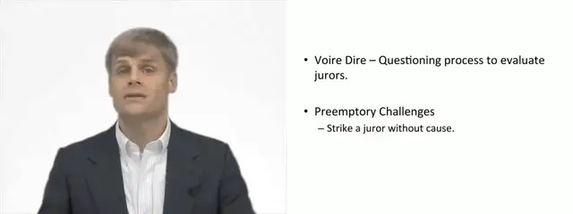 'Video thumbnail for Jury Selection - Civil Trial'