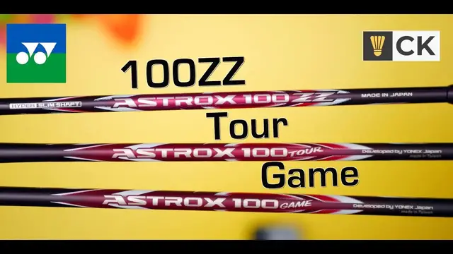 'Video thumbnail for Yonex Astrox 100 ZZ vs 100 Tour vs 100 Game badminton racket review & comparison'