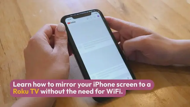 'Video thumbnail for How to mirror iPhone to Roku without wifi'