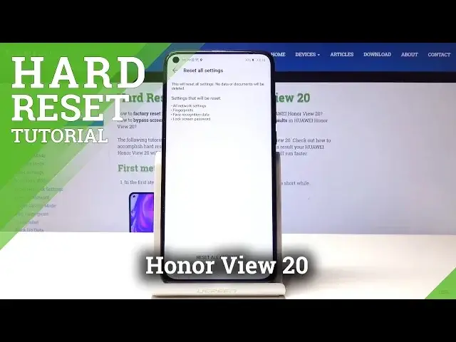 'Video thumbnail for Restore Factory Settings on Honor View 20 - Settings Reset'