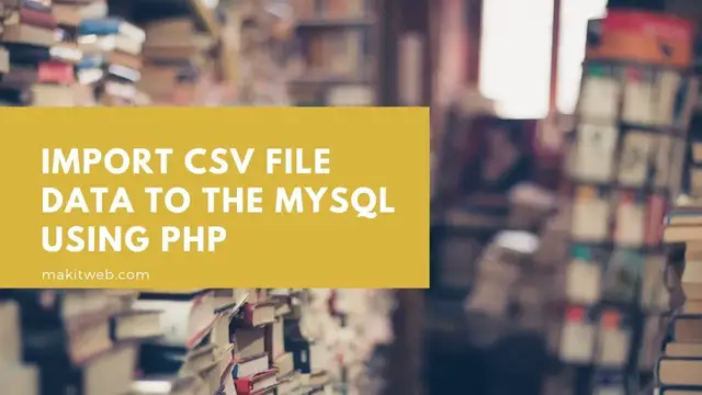 'Video thumbnail for Import CSV file data to the MySQL using PHP'