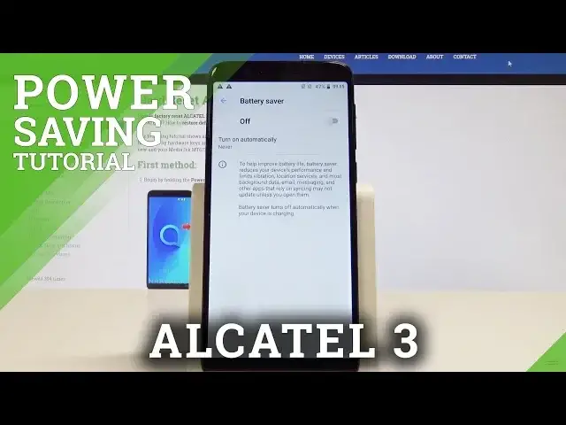 'Video thumbnail for How to Use Battery Saver on ALCATEL 3 - Power Saving Mode'