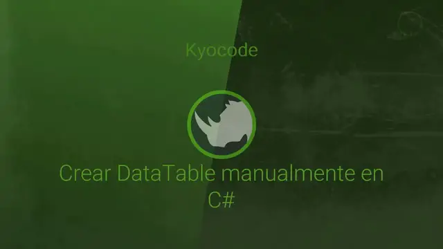 'Video thumbnail for Crear DataTable manualmente en C#'