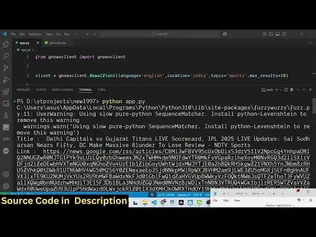 'Video thumbnail for Python 3 Google News Feed API to Fetch Latest News of Any Topic in Any Country in Terminal'