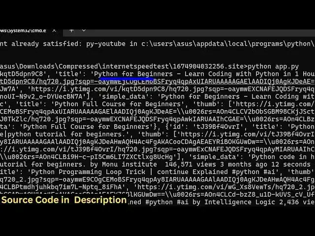 'Video thumbnail for Python Youtube Data API V3 Example to Search Videos and Save it as JSON File For FREE'