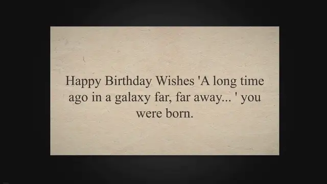 'Video thumbnail for Birthday Wishes for a Star Wars Fan'